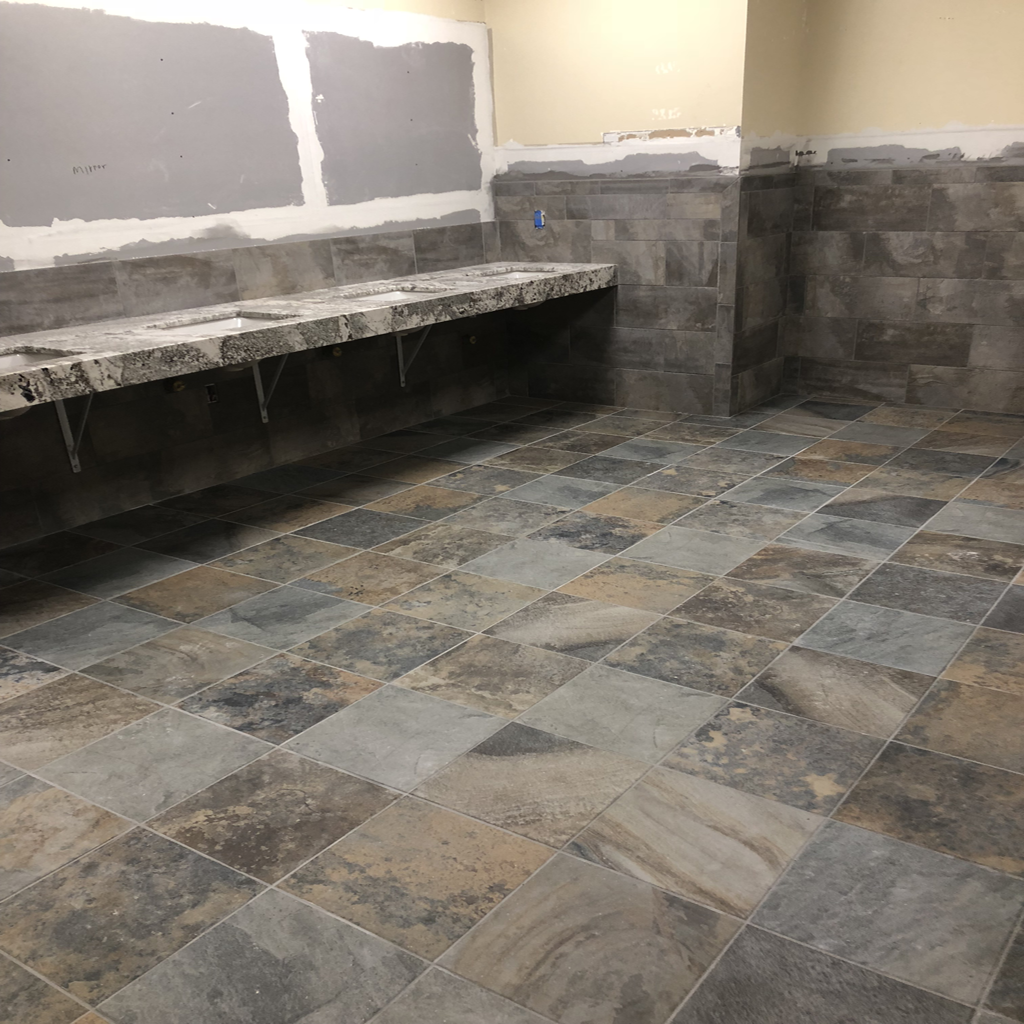 commercial casino bathroom installation
